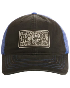 Rock & Roll Denim Men's Rubber Logo Patch Trucker Cap