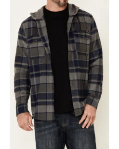 Hawx Men's Dark Gray Townsend Plaid Hooded Long Sleeve Flannel Work Shirt 7 Hawx Men's Dark Gray Townsend Plaid Hooded Long Sleeve Flannel Work Shirt -Shepler Fashion Shop 2000325323 021 P3