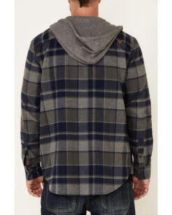 Hawx Men's Dark Gray Townsend Plaid Hooded Long Sleeve Flannel Work Shirt 8 Hawx Men's Dark Gray Townsend Plaid Hooded Long Sleeve Flannel Work Shirt -Shepler Fashion Shop 2000325323 021 P4