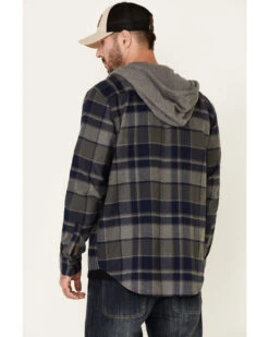 Hawx Men's Dark Gray Townsend Plaid Hooded Long Sleeve Flannel Work Shirt 9 Hawx Men's Dark Gray Townsend Plaid Hooded Long Sleeve Flannel Work Shirt -Shepler Fashion Shop 2000325323 021 P5