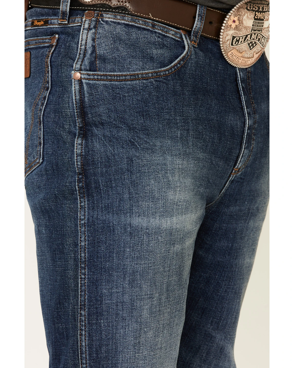 Wrangler Retro Premium Men's Platte Dark Stretch Slim Straight Jeans 5 Wrangler Retro Premium Men's Platte Dark Stretch Slim Straight Jeans - Image 5