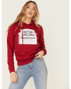 Brew City Beer Gear Women's Budweiser Graphic Hooded Sweatshirt 7 Brew City Beer Gear Women's Budweiser Graphic Hooded Sweatshirt -Shepler Fashion Shop 2000336457 600 P3