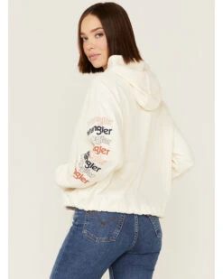 Wrangler Women's Logo Cropped Hoodie -Shepler Fashion Shop 2000358083 100 P3