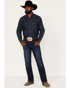 Wrangler 20X Men's Dawn Dark Wash Stretch Slim Straight Jeans