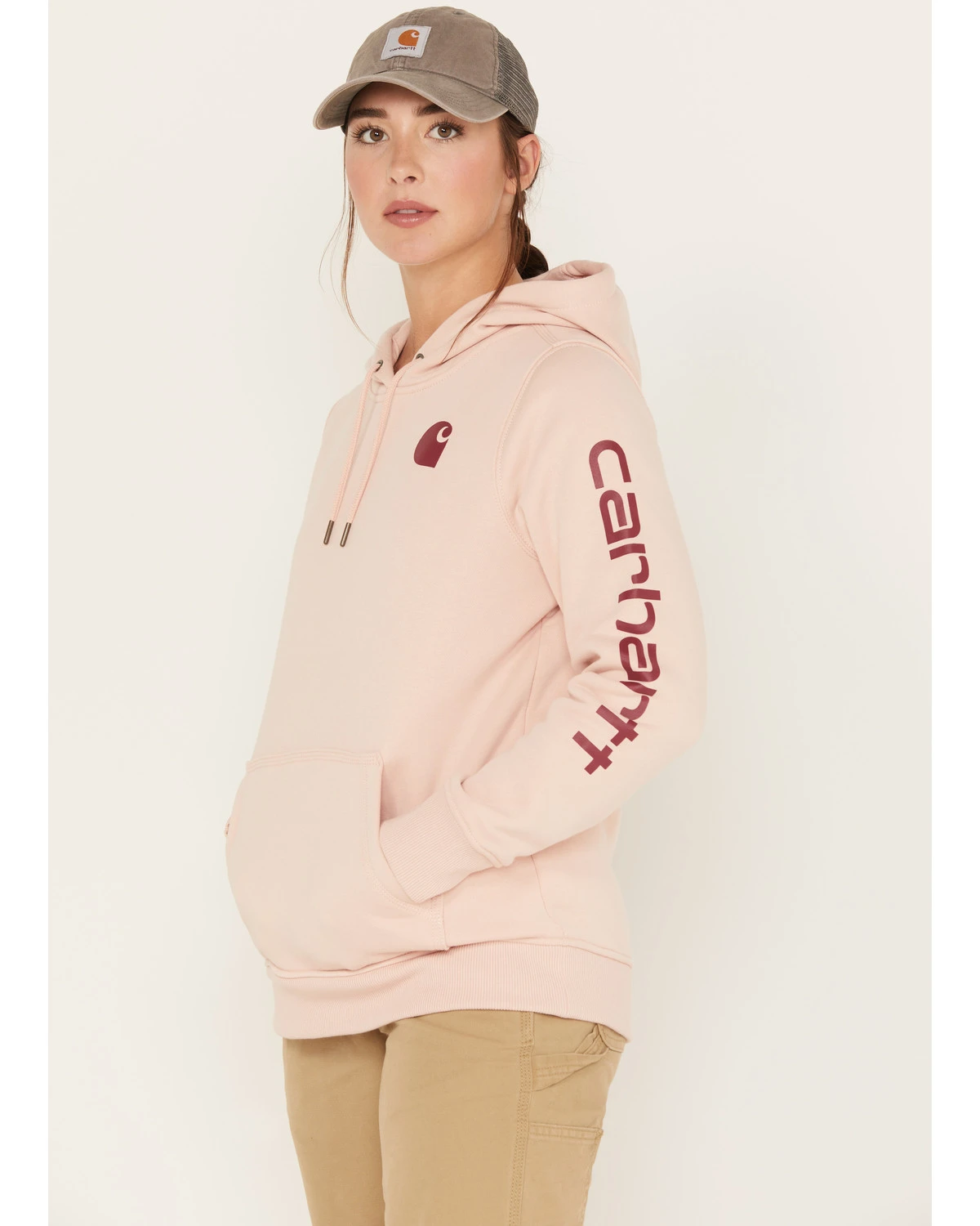 Carhartt Women's Relaxed Fit Midweight Logo Graphic Hoodie 2 Carhartt Women's Relaxed Fit Midweight Logo Graphic Hoodie - Image 2