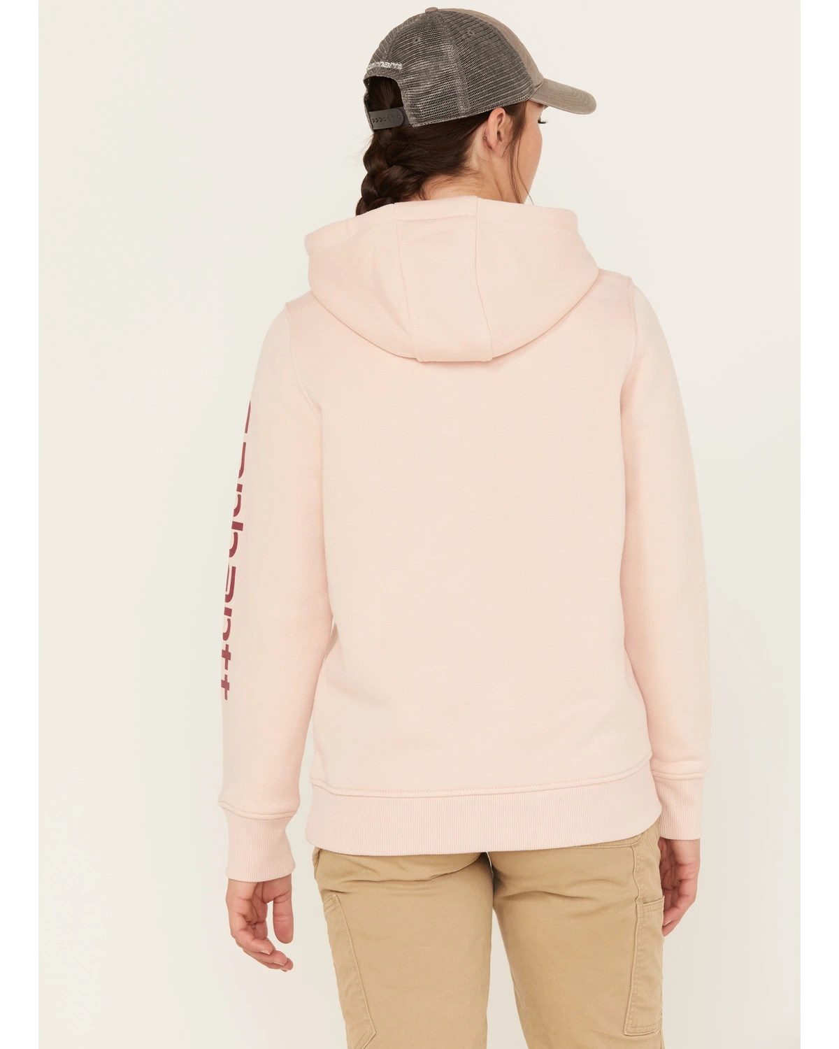 Carhartt Women's Relaxed Fit Midweight Logo Graphic Hoodie 4 Carhartt Women's Relaxed Fit Midweight Logo Graphic Hoodie - Image 4