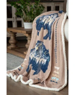 Carstens Home Three Buffalo Plush Sherpa Throw