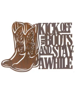Manual Woodworkers Kick Off Your Boots Metal Wall Decor