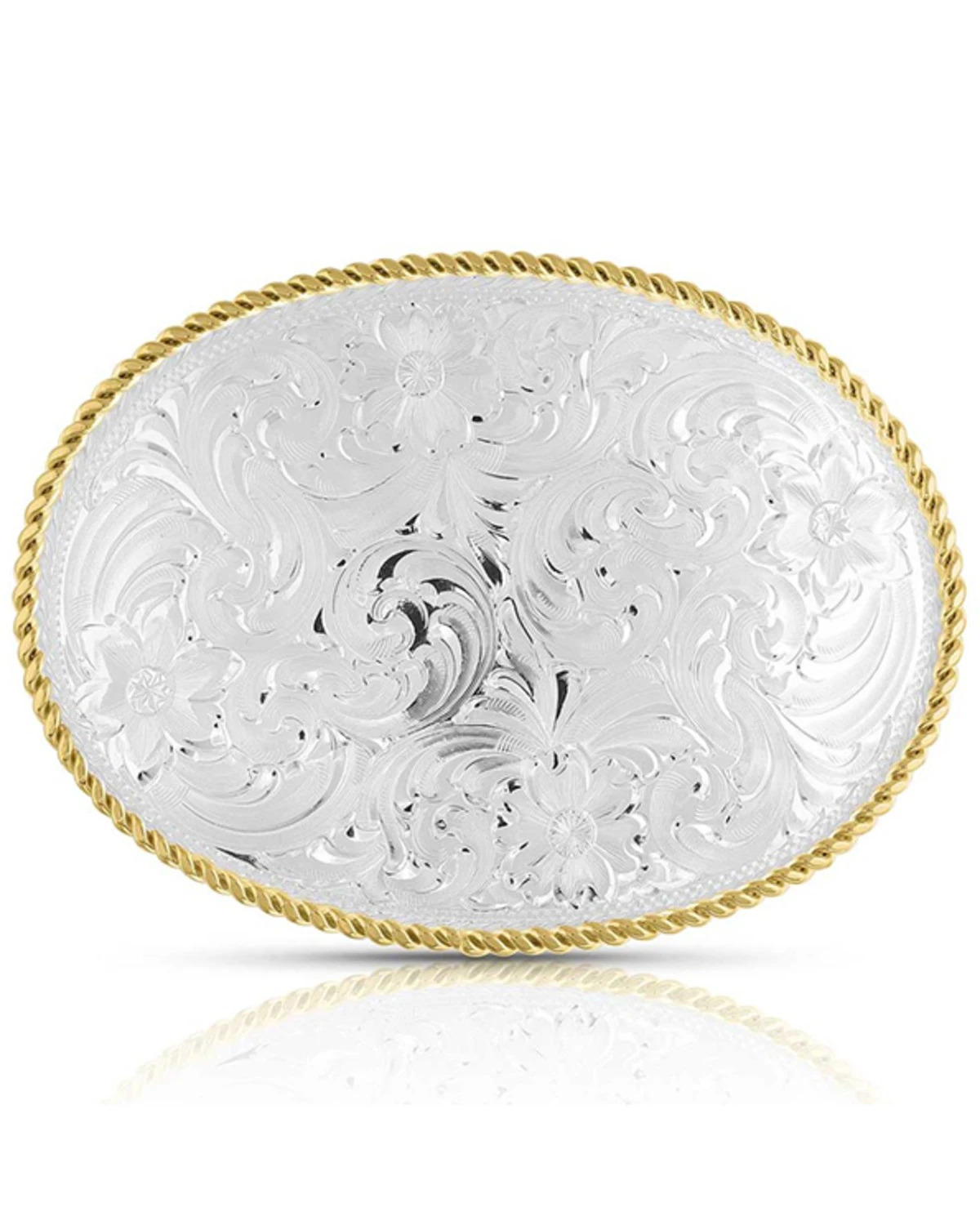 Montana Silversmiths Two-Tone Engraved Western Belt Buckle 1 Montana Silversmiths Two-Tone Engraved Western Belt Buckle