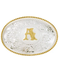 Montana Silversmiths Men's Initial "A" Buckle